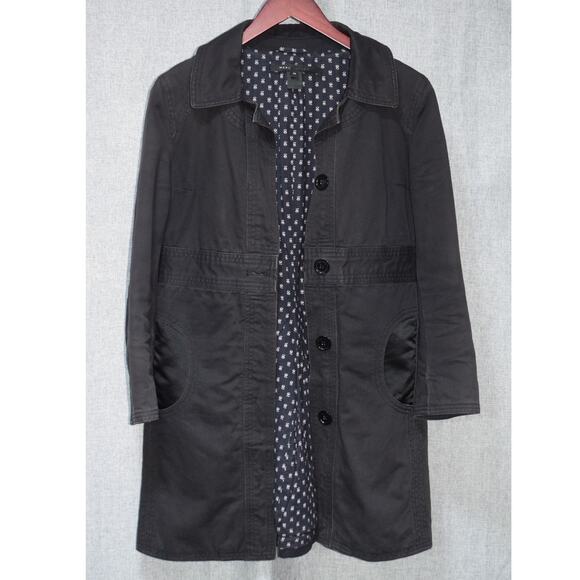 Marc Jacobs Women’s Medium Black Cotton Trench Coat - Picture 1 of 4